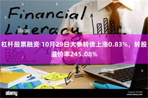 杠杆股票融资 10月29日大参转债上涨0.83%，转股溢价率245.08%